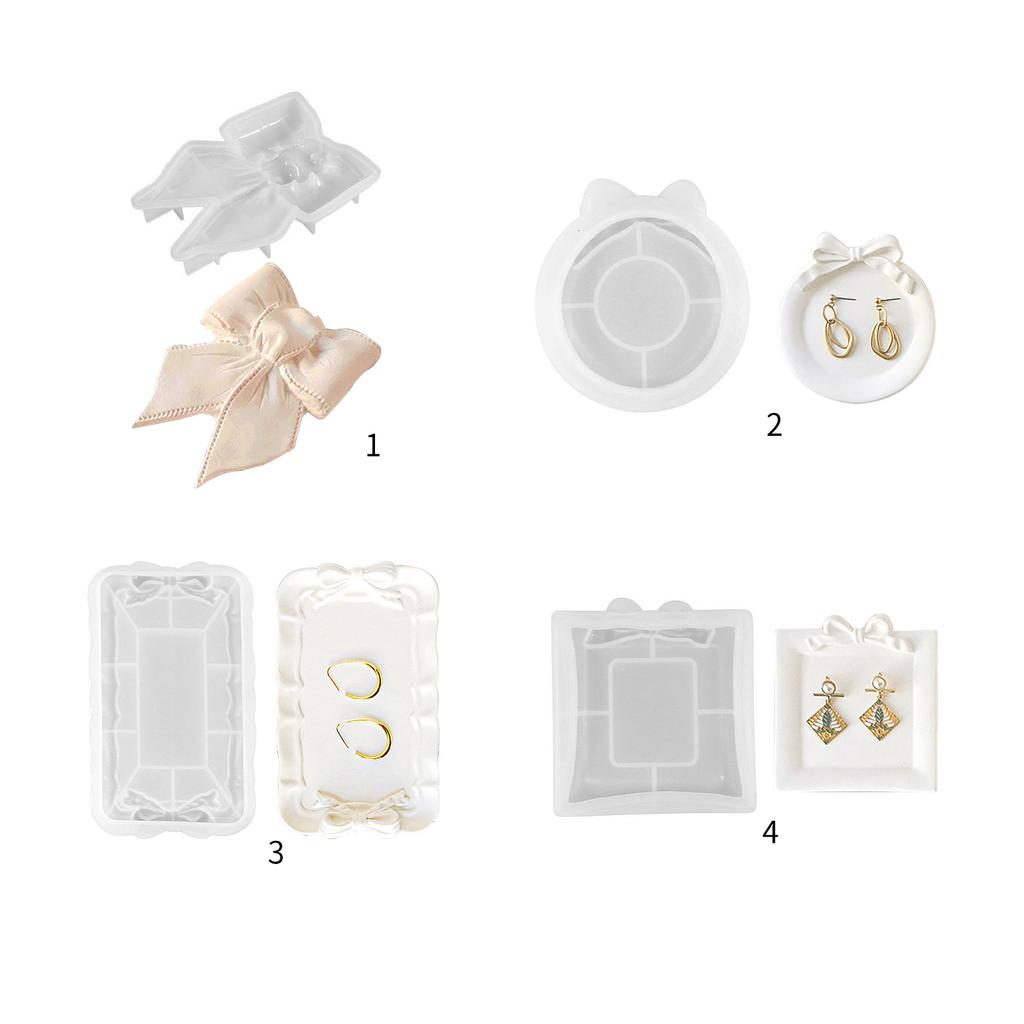 Лоток для хранения, силиконовая форма, сделай сам, кристаллический бантик, форма для лотка, формы для эпоксидной смолы, гипса, бетона, цемента, поделки, литейная форма