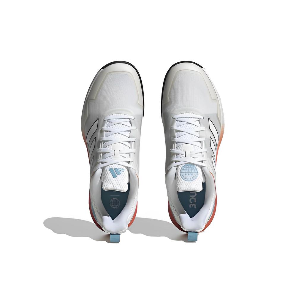 adidas Нескользящие прочные низкие теннисные кроссовки Defiant Speed для мужчин, белые/синие, HQ8456