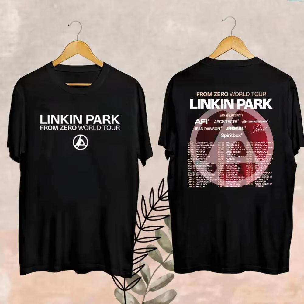 Fashion Official Men's Linkin-Park From Zero World Tour T-Shirt Women Harajuku O-Neck Short Sleeve Pop Music Shirt Fan Gift Moto