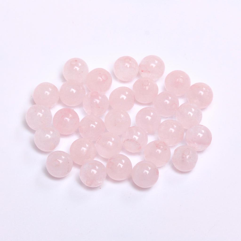 15-40 шт. 4/6/8/10/12 мм порошкообразные хрустальные бусины круглые розовые натуральные камни свободные бусины DIY ожерелье брелок ювелирные изделия ручной работы материал оптом