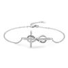Infinity Cross Anklet Bracelet 925 Sterling Silver Religious Cross Anklet Faith Hope Adjustable Bracelet Cross Jewelry Christmas Gift Daughter Mother