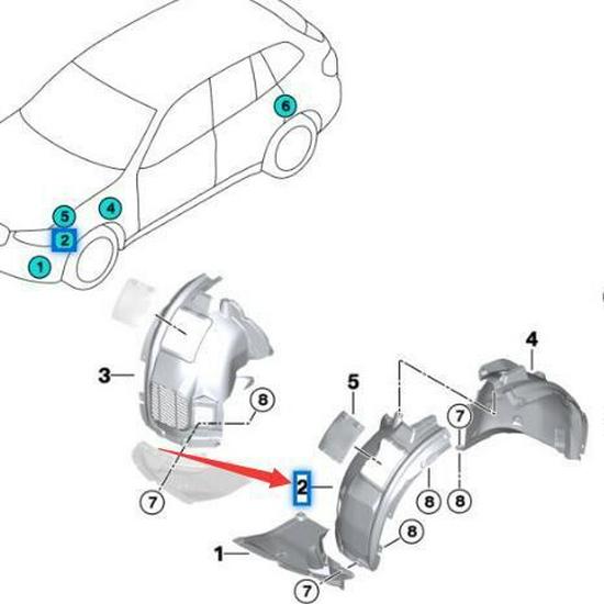 BMW X3 G01 Передние подкрылки (51717445681/51717445682)