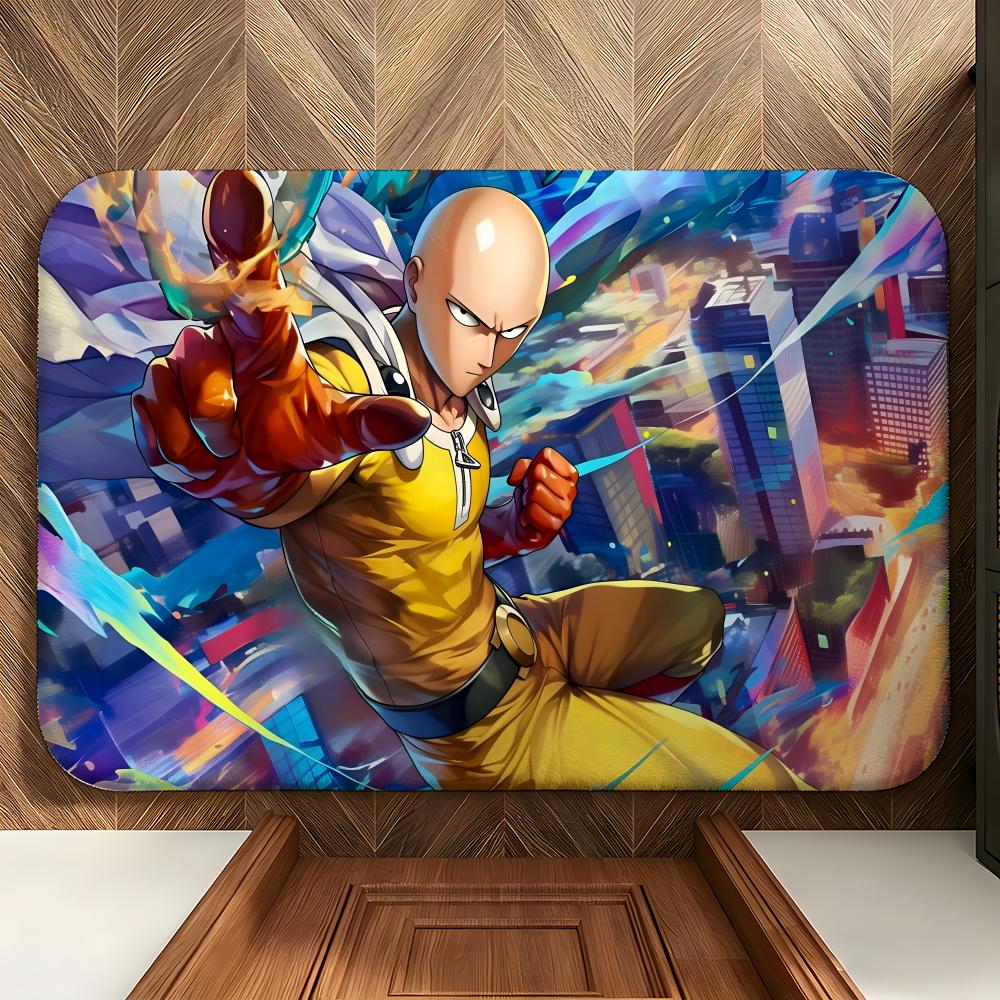 Аниме One-Punch Man Коврик для пола Мягкий фланелевый коврик для пола Подходит для прихожих, гостиных, спален и ванных комнат