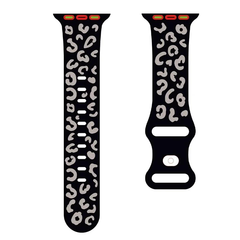 Двухцветный гравированный ремешок Wearlizer для Apple Watch Band Correa 49 мм 45 мм 41 мм, силиконовый ремешок для IWatch Series Ultra 9 8 7 6 5 4 SE