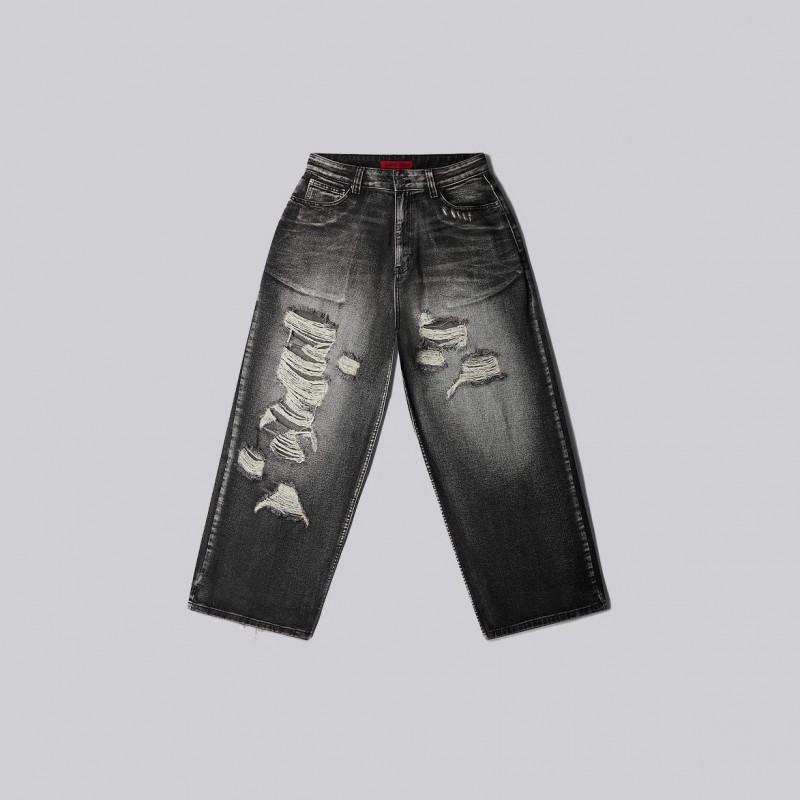 Y2K Retro Straight Fit Denim Pants Women Men Low Rise Washed Cotton Blend Streetwear Casual Trousers
