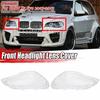 Пара накладок на фары для BMW X5 E70 2007-2013 Автомобильные передние крышки фар, прозрачные корпуса, абажуры фар, маски