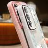 Прозрачный мягкий силиконовый чехол с цветочным принтом для Samsung S25 Ultra S24 FE S23 Plus A56 A36 A16 A55 A15, тонкая противоударная защитная пленка для объектива
