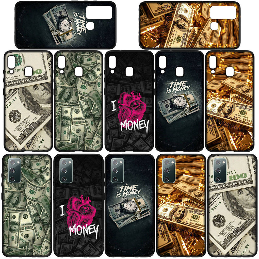 For Samsung Galaxy S24 S23 iPhone 16 15 14 Xiaomi Redmi Note 13 12 11 10 8 Plus 9 Pro Max X XR 14C Phone Case Money 100 Dollars Cool OPPO Huawei Cover