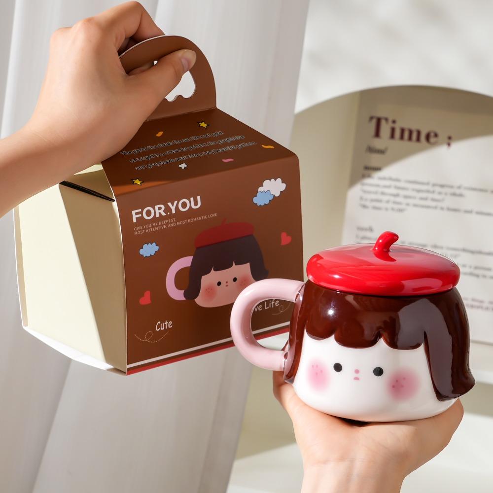 Творческая керамическая чашка, дорогая кружка, милая женская чашка для воды, сувенир, подарок на день рождения, домашняя кофейная чашка