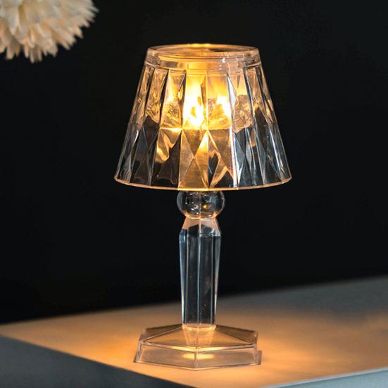 Ночник 3 цвета Энергосберегающий Работающий от батареек Настольная лампа из искусственного кристалла