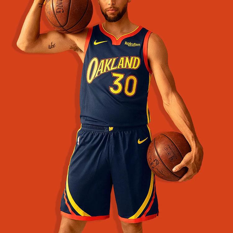Nike NBA Warriors 21/22 Curry City Edition Swingman Джерси Темно-оранжевый Мужская уличная одежда CN1729-421
