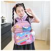 Trendy Cool Kids Backpack With Animal Pattern And Colorful Stitching For Grade 1-2