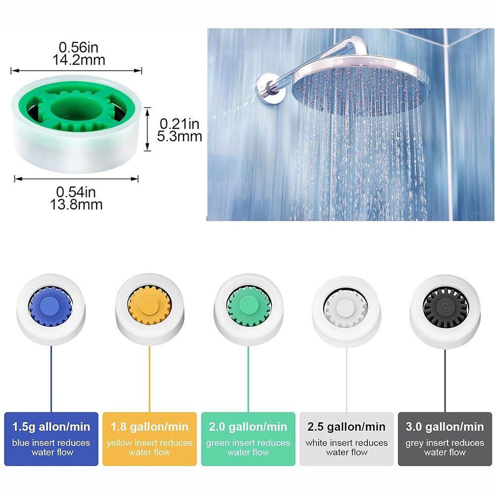 Пластик Ограничитель потока воды Смеситель Экономия воды Таблетка Душевая лейка Ограничитель Фиксированная душевая лейка