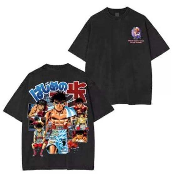 T-shirt Ippo Cartoon Anime MMA Boxing Muay Thai Kickboxing Print 3D Training Short Sleeve Fitness Gym Workout Sport Unisex