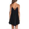 Women's Sleeveless V Neck Solid Color Dress Summer Casual Loose Fit Spaghetti Strap Mini Dress Lightweight Comfortable Fabric