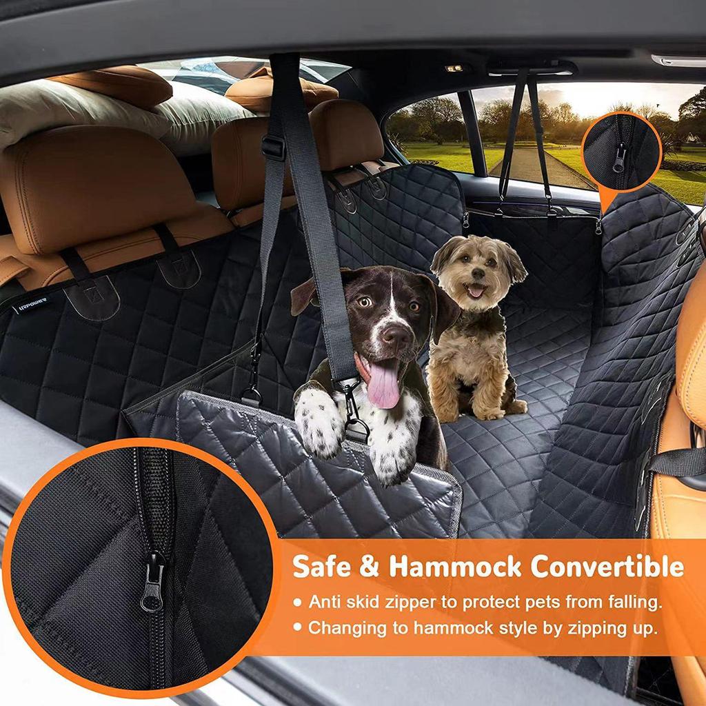 Waterproof Pet Car Seat Cover - Back Seat Protector, Scratch & Bite-Proof