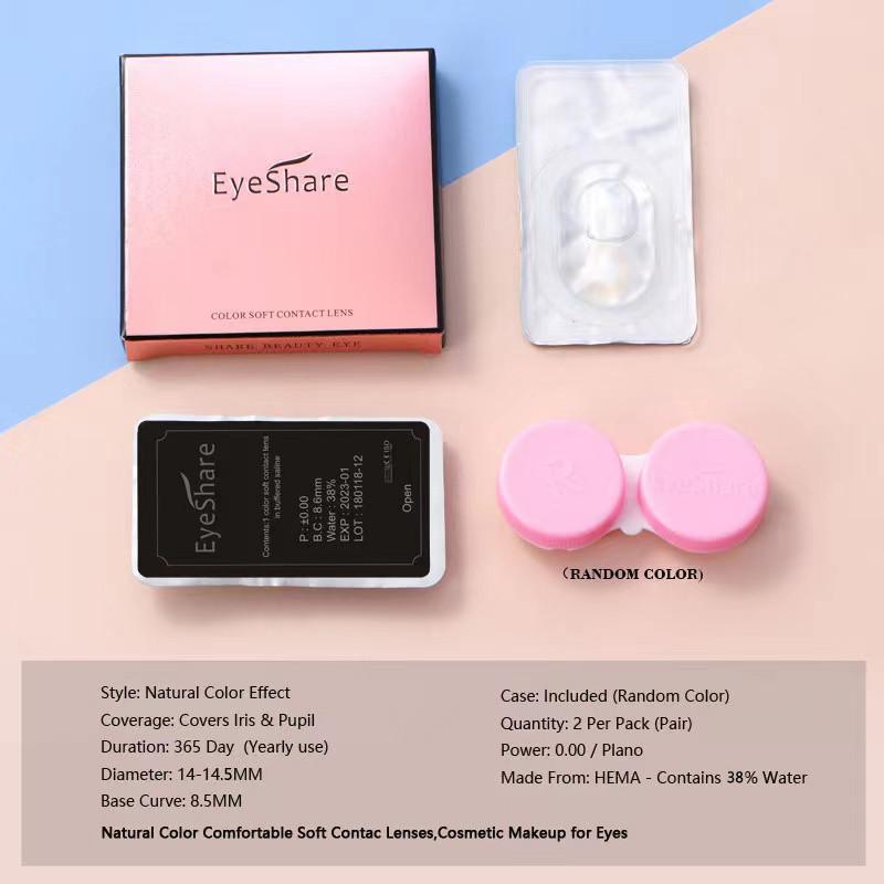 Eyeshare 1 Pair Colored Pupils for Eyes Natural Gray Big Eyes Contacts Cosmetics Green Eye Color Lens for Woman