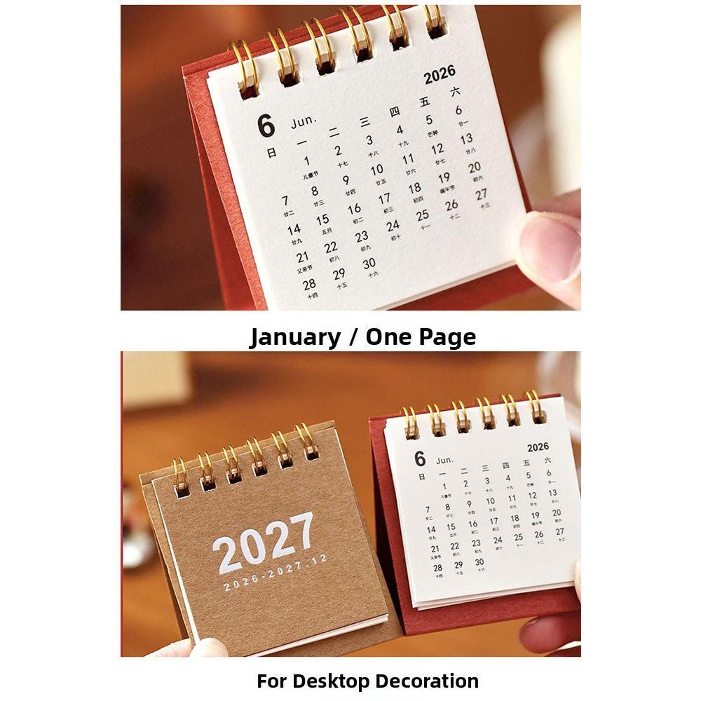 Standing Base 2027 Desk Calendar Mini Flip Calendar New Mini Calendar Daily Planning