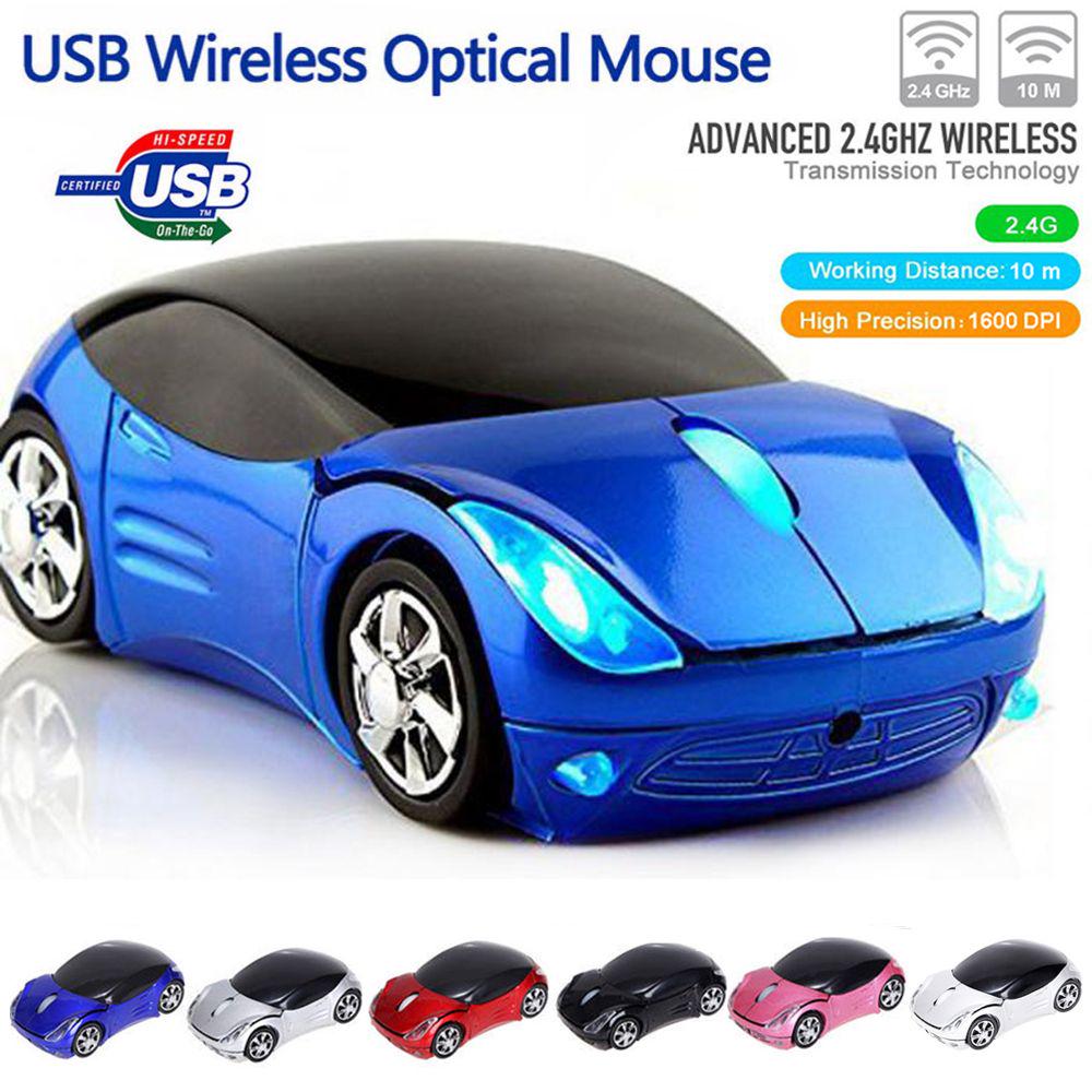 Innovative New Optical Gaming USB Receiver Wireless Mouse Mice 2.4GHz 3D Car Shape