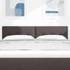 Height Adjustable Headboard Dark Brown 144 cm Fabric