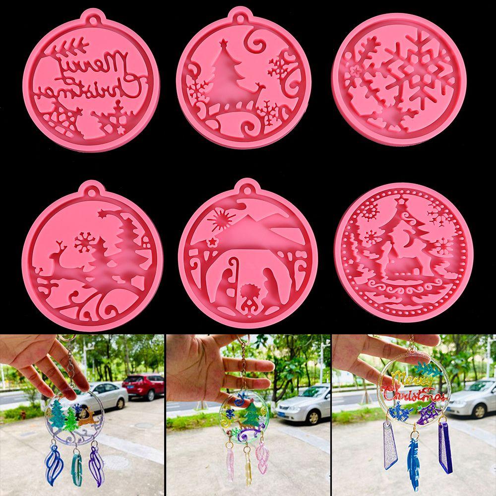 Candy Chocolate Cake Tools Silicone Moulds Keychain Molds Jewelry Making Tool Christmas Ball Mold