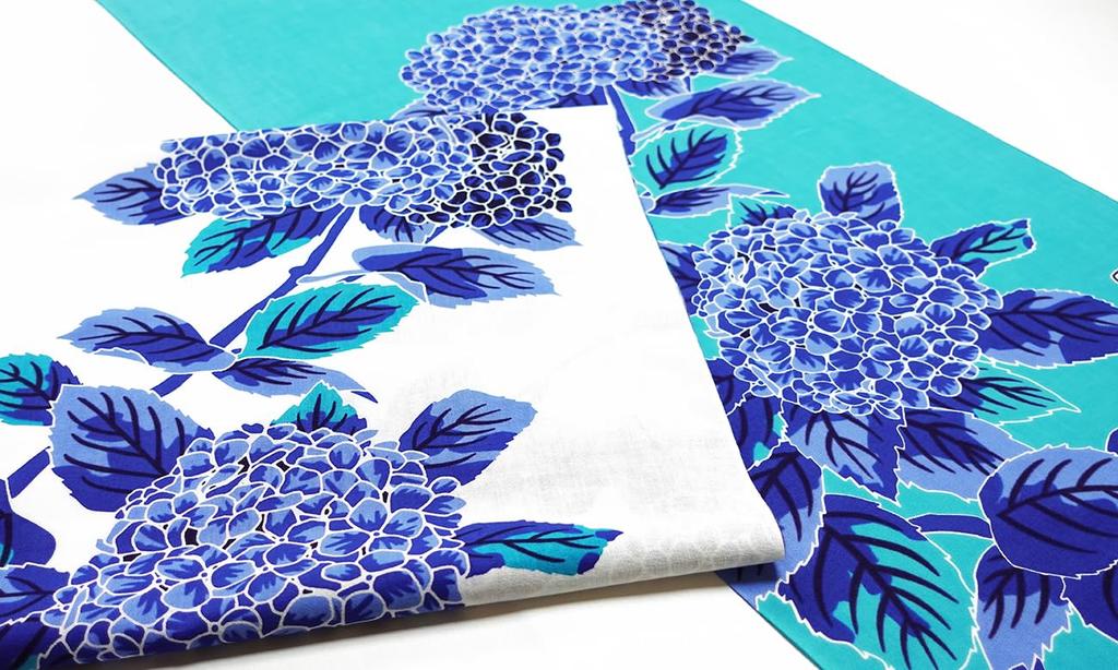 Anbo Dyeing Hand Towel "Dye-Tsuke Iroe Hydrangea White" Authentic Dyed Cotton 100% Tokuoka Made In Japan 35cm X 100cm