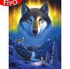 5D алмазная живопись волк полная квадратная/круглая алмазная вышивка зимняя мозаика животное горный хрусталь картина домашний декор