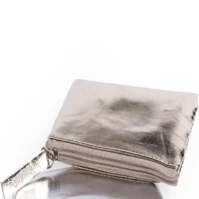 Новая Простая Мода Водонепроницаемая Сумка для Монет Золото Серебро Искусственная Кожа Кошелек для Монет Кошелек Портативный Держатель для Карт Ключи Монеты Чехол для Наушников CLE