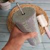 Insulated Glitter Coffee Cup Double Layer Stainless Steel Water Bottle  Girl