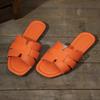 Модные Модные Плетеные Летние Тапочки для Женщин Дизайнерский Бренд Квадратный Носок Плоские Сандалии Женские Удобные Нескользящие Пляжные Шлепанцы Вьетнамки