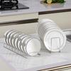 Multipurpose Plates Storage Rack Silver Bowls Plates Drainer Holder Bowl Drying Holder Kitchen