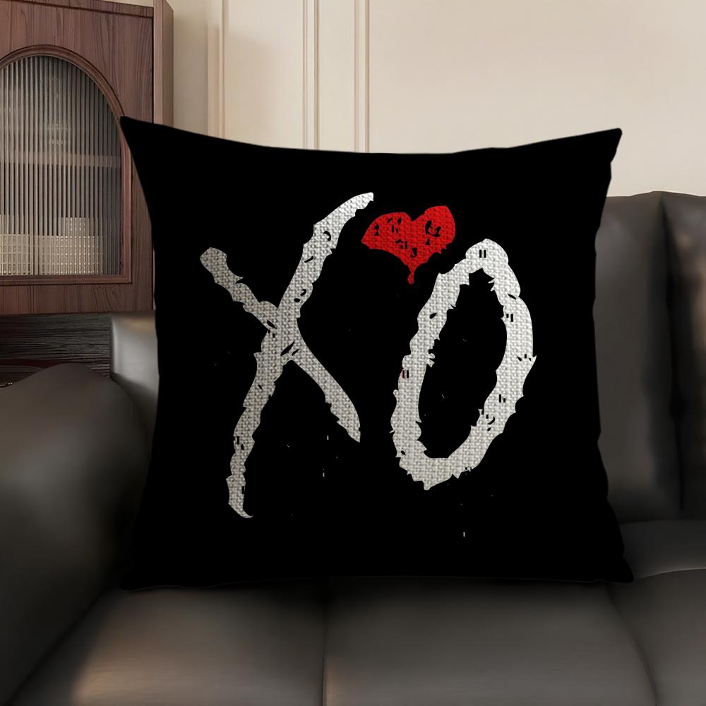 Чехол на подушку The Weeknd X-Xo Певец Натуральный Лен Органическая Ткань Двусторонний Принт Диван Домашний Декор Подарок Наволочка