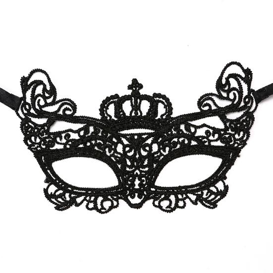 Черная кружевная маска Сексуальная полая маска на половину лица Дышащая маска для вечеринки Венецианская
