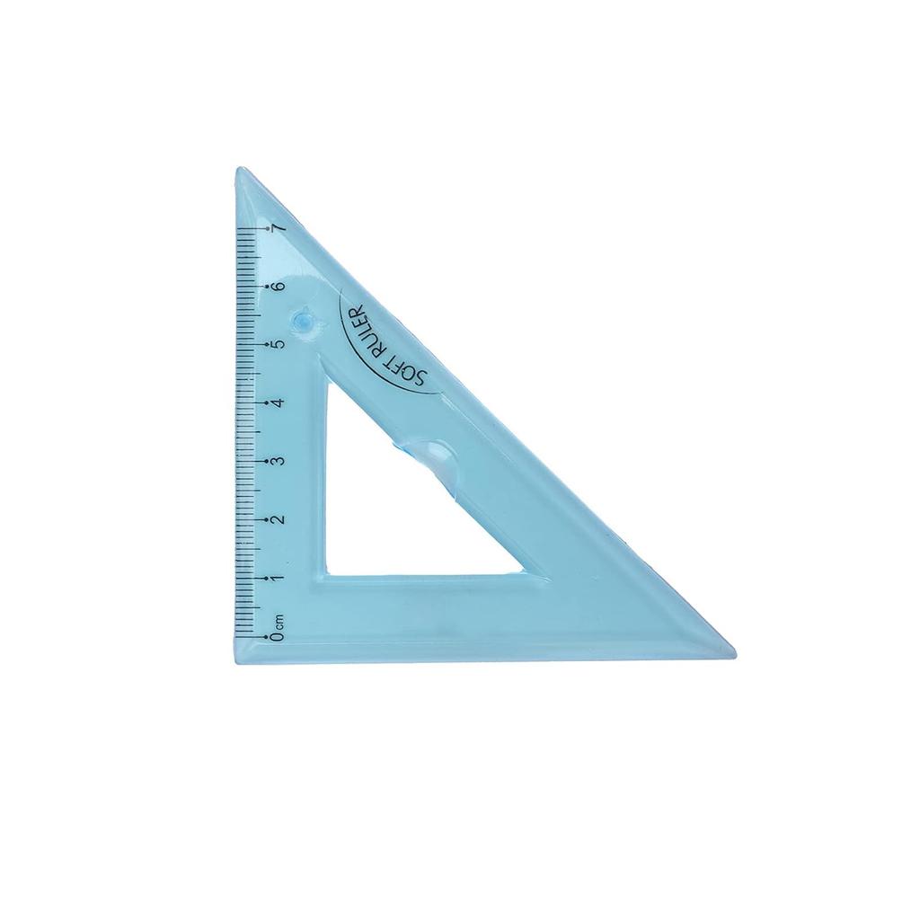 Набор математических геометрических инструментов из 4 штук для детей, прозрачные инструменты для измерения углов и длины, геометрический набор для детей, включает пластиковую прозрачную линейку, транспортир,