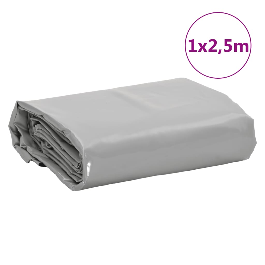Grey Cover Tarpaulin 1 x 2.5 m 650 g m²