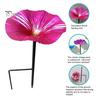 Outdoor Bird Feeder Flower Stake Heavy Duty Outside Garden Patio Yard Lawn Metal Bird Bath Bowl Watering Station Feeding Device