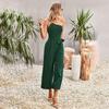 Off Shoulder Strap Jumpsuit Women's Spring Summer Temperament Commuting Solid Color Straight Pants