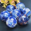 1pc Hand Carved Polished Blue Sodalite Ball Sphere Decorative Ball Gemstone Crystals for Home Decoration Rock Collections