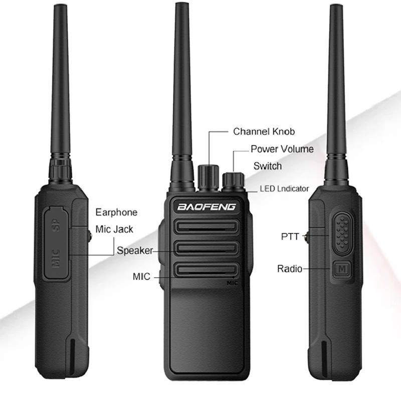 1/2PCS Baofeng BF-1904 Walkie Talkie High Power UHF 400-520Mhz FM Radio Type-C Charging Long Range Portable CB Ham Radio BF1904