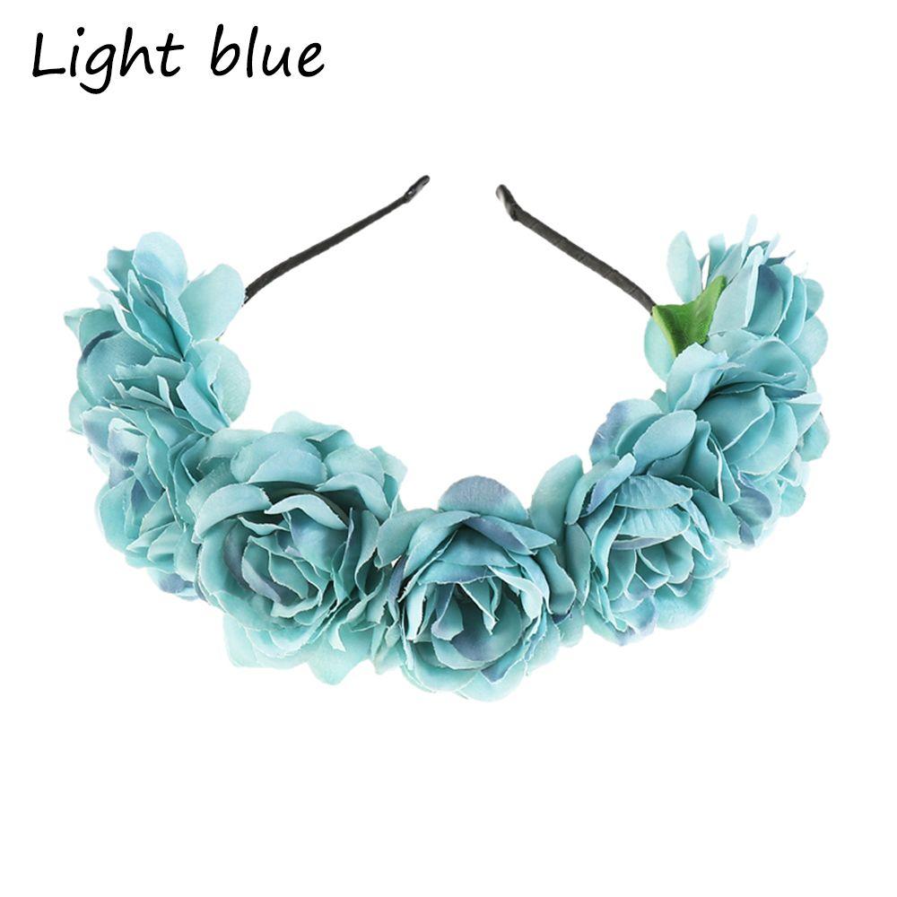 Богемные головные уборы Принцесса Невеста Обруч для головы Женский Цветочный ободок для волос Пляжный головной убор Свадебная вечеринка