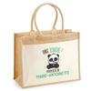 Sac De Plage - PLANETEE - Jute Poche «Marie-Antoinette Pas Touche Panda» - Coton - Multicolore - Fabriqué En France