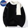 NASA MARVEL Men's Loose-fit Color-block Pullover Sweater