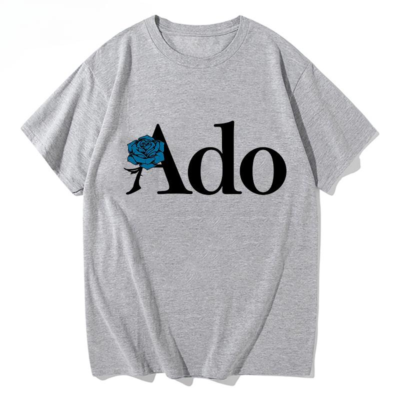 Футболка для фанатов Ado Милые Забавные Графические футболки Хлопковая Мягкая Унисекс Футболка с круглым вырезом Топы Женская Мужская Летняя Повседневная Одежда Уличная Одежда