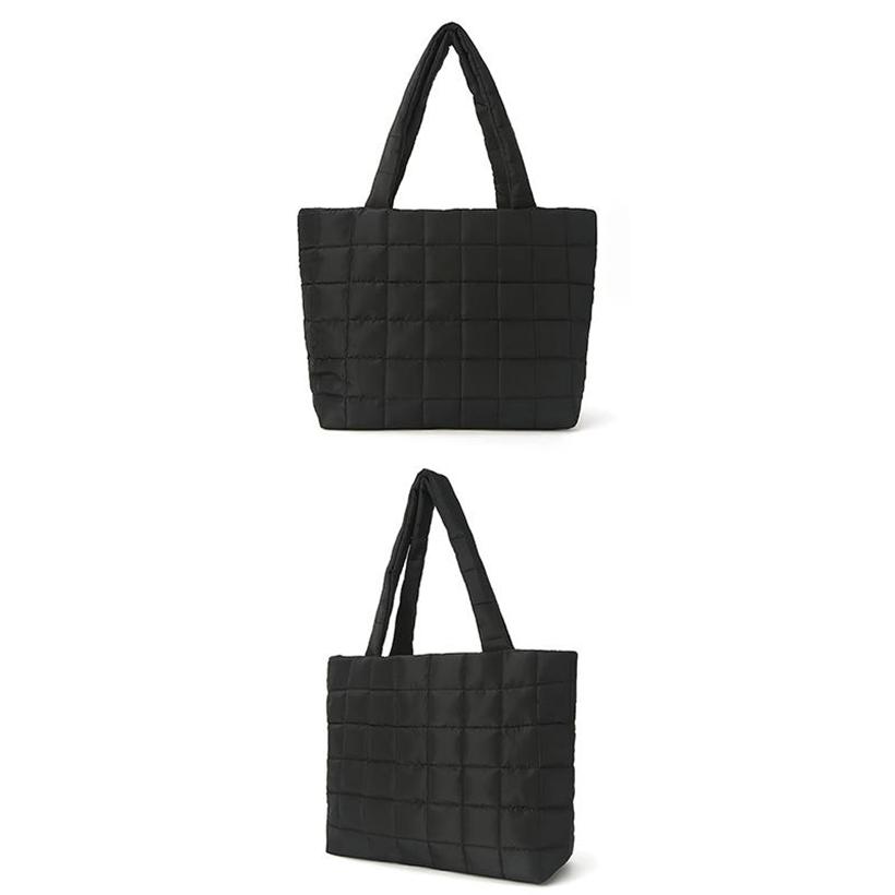 Lightweight Quilted Tote Bag Women Multifunctional Travel Solid Color Shoulder Bag Handbag for Work Gym