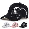 Череп в стиле панк, модная бейсболка с вышивкой, хлопковая бейсболка Snapback с костями, кепка в стиле хип-хоп для мужчин и женщин, шляпа папы