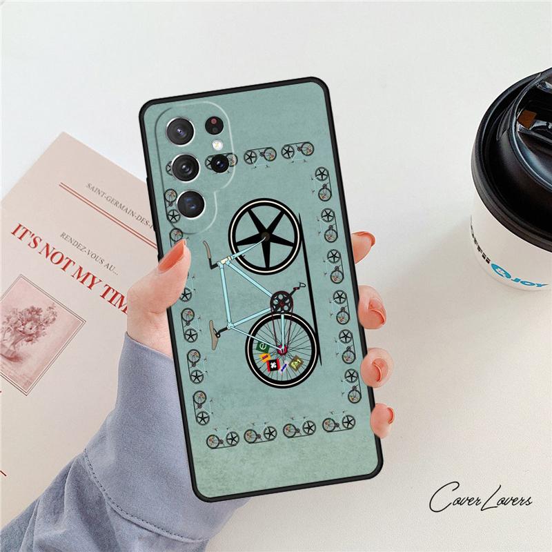 Чехол для телефона с изображением велосипеда, велоспорта Для Samsung Galaxy S24 S25 S23 S22 Ultra Note 10 20 Plus S20 S21 FE Чехол