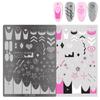 Butterfly Nails Stamp Templates French Tip Nails Stamping Plates Manicure Template Tool Flowers Nails Stencil Stamp