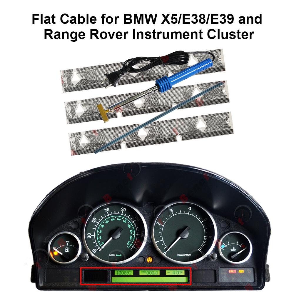 3PCS Flat Cable for BMW X5 E39 and Range Rover Instrument Cluster with Soldering T-iron