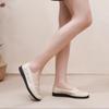 New Women's Shoes 2024 High Quality Summer Round Toe Solid Color Fashionable Breathable Fashion Slip-On Women's Flat Shoes