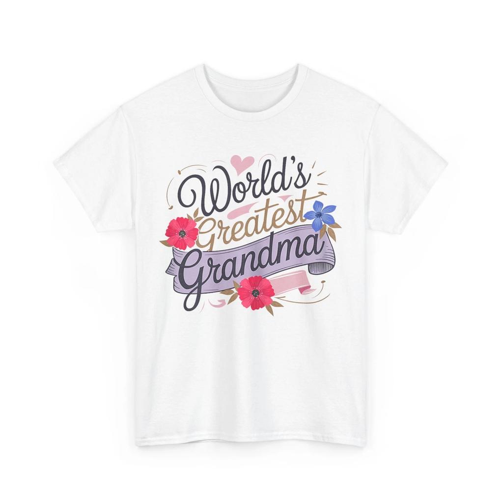 Grandmother Mother's Day T-Shirt, World’s Greatest Grandma Floral Shirt